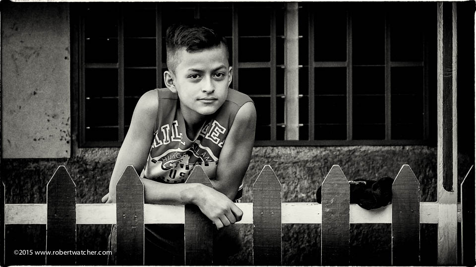 Boy hillside house Matagalpa